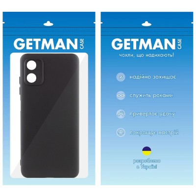 Чохол TPU GETMAN Liquid Silk Full Camera для Motorola Moto G04 / E14 Чорний / Black