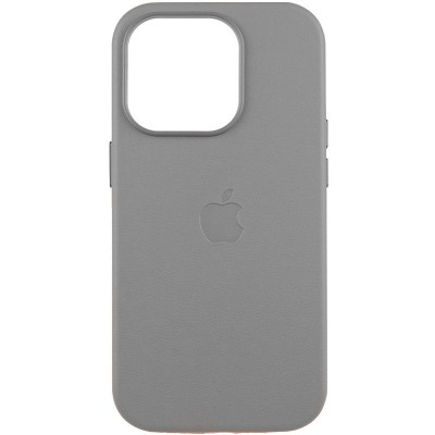 Шкіряний чохол Leather Case (AAA) with MagSafe and Animation для Apple iPhone 16 Pro (6.3") Light Gray Шкіряний чохол Leather Case (AAA) with MagSafe and Animation для Apple iPhone 16 Pro (6.3") Light Gray