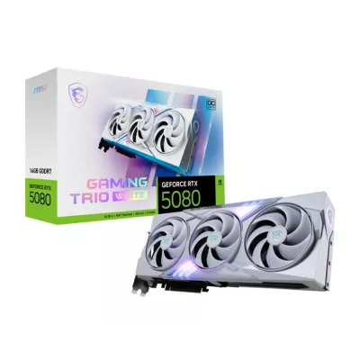 Відеокарта PCIE16 RTX5080 16GB GDDR7 5080 16G GAM TRIO OC WHITE MSI