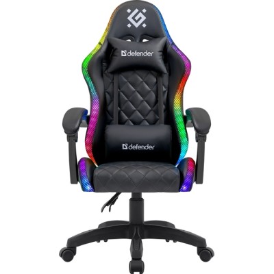 ігр. крісло DEFENDER (64559) Energy чорний,RGB,класс 4,PU