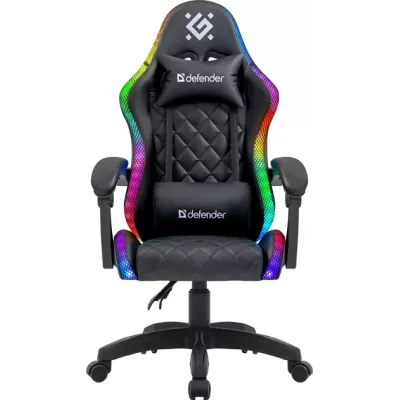 ігр. крісло DEFENDER (64559) Energy чорний,RGB,класс 4,PU