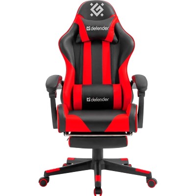 ігр. крісло DEFENDER Rock, чорно-червоне