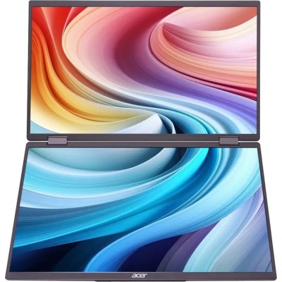 Монiтор ACER 15.6" Dual Portable PD163Qbmiuux (UM.ZP3EE.008) IPS FHD MiniHDMI 2*USB-C VESA MM Silver
