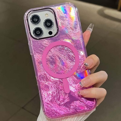Чохол TPU Shiny Mountain (MagFit) для Apple iPhone 16 Pro Max (6.9") Pink