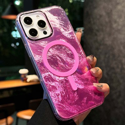 Чохол TPU Shiny Mountain (MagFit) для Apple iPhone 16 Pro Max (6.9") Pink