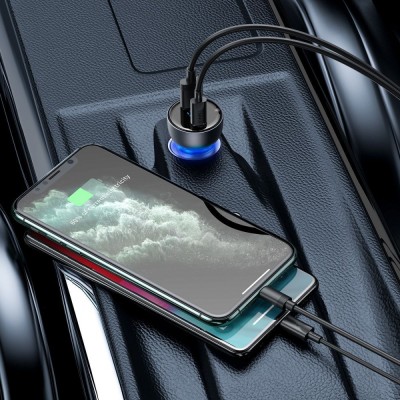 АЗП Baseus Particular Digital Display PPS Dual Quick Charger 65W USB + Type-C CCKX-C0A Black