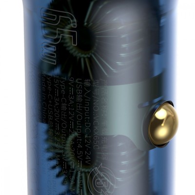 АЗП Baseus Particular Digital Display PPS Dual Quick Charger 65W USB + Type-C CCKX-C0A Black