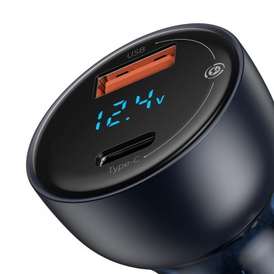 АЗП Baseus Particular Digital Display PPS Dual Quick Charger 65W USB + Type-C CCKX-C0A Black