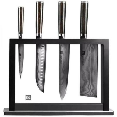 Набір кухонних ножів Xiaomi HuoHou Damascus Kitchen Knife Set (HU0073) 4шт + підставка
