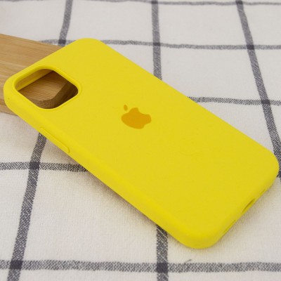 Чехол Silicone Case Full Protective (AA) для Apple iPhone 14 Pro Max (6.7") Желтый / Neon Yellow