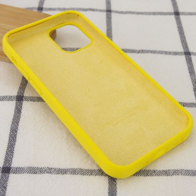 Чехол Silicone Case Full Protective (AA) для Apple iPhone 14 Pro Max (6.7") Желтый / Neon Yellow