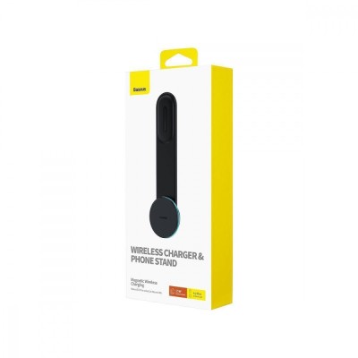 Автомобільний тримач З бездротовою зарядкою Baseus C02 Pro Series Magnetic (C40156000111-00) Black