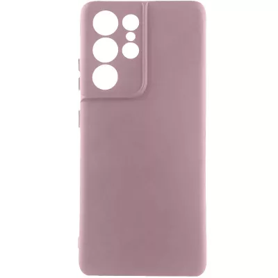 Чохол TPU GETMAN Liquid Silk Full Camera для Samsung Galaxy S21 Ultra Рожевий / Pink Sand