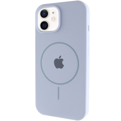 Чохол Silicone Case Full Protective (AA) with MagSafe для Apple iPhone 11 (6.1") Блакитний / Lilac Blue