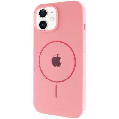 Чохол Silicone Case Full Protective (AA) with MagSafe для Apple iPhone 11 (6.1") Рожевий / Light pink
