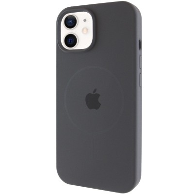 Чохол Silicone Case Full Protective (AA) with MagSafe для Apple iPhone 11 (6.1") Сірий / Dark Gray