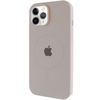 Чохол Silicone Case Full Protective (AA) with MagSafe для Apple iPhone 11 Pro (5.8") Сірий / Light Grey