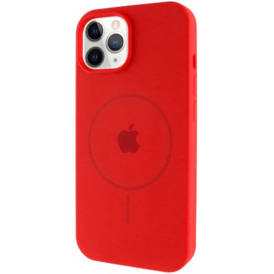 Чохол Silicone Case Full Protective (AA) with MagSafe для Apple iPhone 12 Pro / 12 (6.1") Червоний / Red