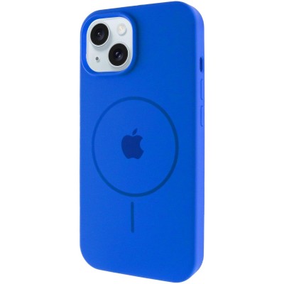 Чохол Silicone Case Full Protective (AA) with MagSafe для Apple iPhone 14 (6.1") Синій / Capri Blue