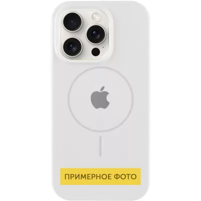 Чохол Silicone Case Full Protective (AA) with MagSafe для Apple iPhone 15 (6.1") Білий / White