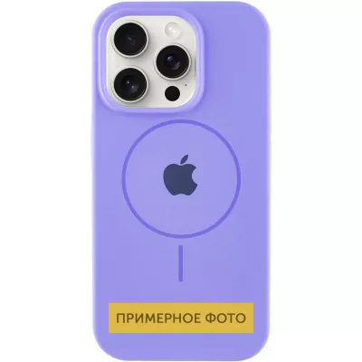 Чохол Silicone Case Full Protective (AA) with MagSafe для Apple iPhone 15 Plus (6.7") Бузковий / Lilac