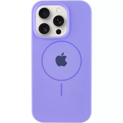 Чохол Silicone Case Full Protective (AA) with MagSafe для Apple iPhone 15 Pro (6.1") Бузковий / Lilac