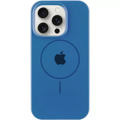Чохол Silicone Case Full Protective (AA) with MagSafe для Apple iPhone 15 Pro (6.1") Синій / Denim Blue