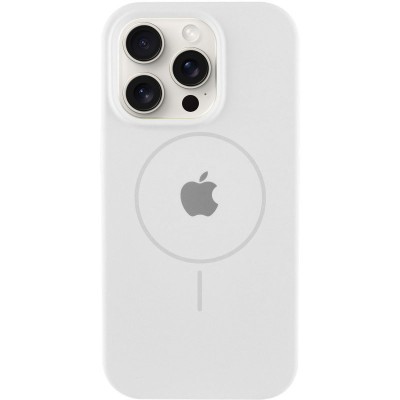 Чохол Silicone Case Full Protective (AA) with MagSafe для Apple iPhone 15 Pro Max (6.7") Білий / White