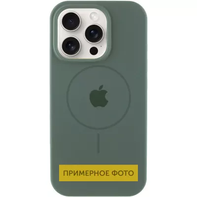 Чохол Silicone Case Full Protective (AA) with MagSafe для Apple iPhone 16 (6.1") Зелений / Pine green