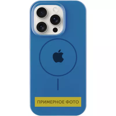 Чохол Silicone Case Full Protective (AA) with MagSafe для Apple iPhone 16 (6.1") Синій / Denim Blue