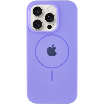 Чохол Silicone Case Full Protective (AA) with MagSafe для Apple iPhone 16 Pro (6.3") Бузковий / Lilac