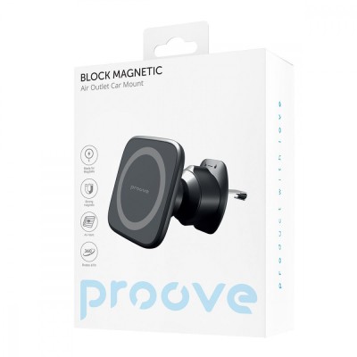 Автомобільний тримач Proove Block Magnetic Air Outlet Car Mount (CHMA00000001) Black