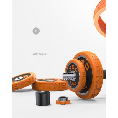 Гантелі FED набірні з функцією штанги 20KG (2*10кг) Black FED-8007