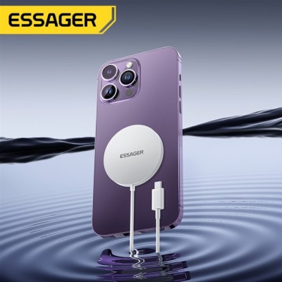 Безпровідний Зарядний пристрій ESSAGER Wind 2in1 Wireless Charger 15W (EWXCX-CF02-Z) White