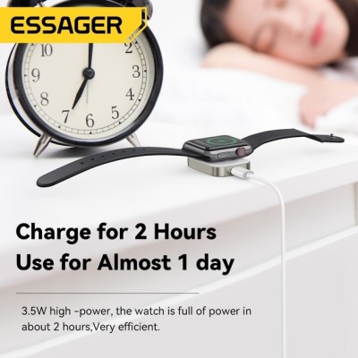 Безпровідний Зарядний пристрій ESSAGER Yibay Smart Watch Wirless Charger With USB A Port (EWXA-YB02-Z) White