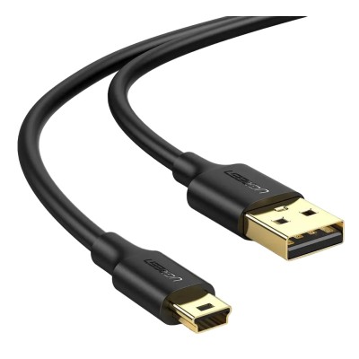 Кабель UGREEN US132 USB-А 2.0 Male To Mini USB 5pin Male Cable 2m (30472) Black