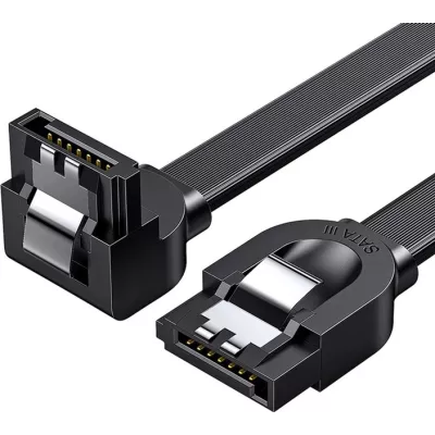 Кабель UGREEN US217 Angled SATA 3 Data Cable 0.5m Black (30797)