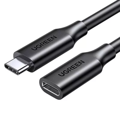 Кабель UGREEN US353 USB-C 3.1 Extension Cable 10Gbps Gen2 5A 1m (10387) Black