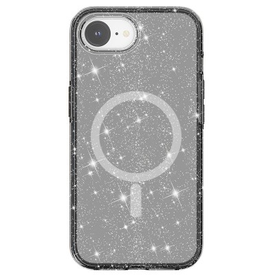 Чохол TPU Galaxy Sparkle (MagFit) для Apple iPhone 16e (6.1") Black+Glitter