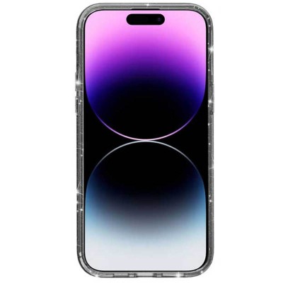 Чохол TPU Galaxy Sparkle (MagFit) для Apple iPhone 16e (6.1") Black+Glitter