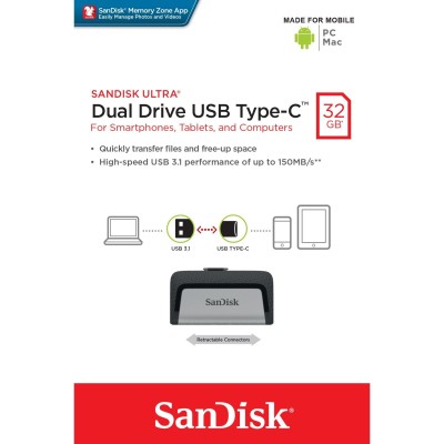 Флеш-пам'ять (накопичувач USB) USB-C 32GB SDDDC2-032G-G46 SANDISK