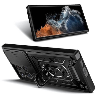 Ударостійкий чохол Camshield Serge Ring для Samsung Galaxy S25 Ultra Чорний