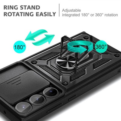 Ударостійкий чохол Camshield Serge Ring для Samsung Galaxy S25 Ultra Чорний