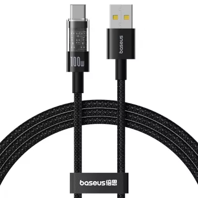 Кабель Baseus Gem Fast-Charging Data Cable Type-C 100W 2m (P10373002111-01) Black