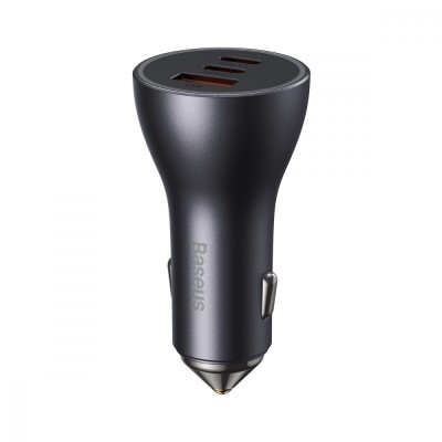 АЗП Baseus Golden Contactor Pro Triple Fast Charger Car Charger 65W U+C+C (CGJP010013) Dark Gray АЗП Baseus Golden Contactor Pro Triple Fast Charger Car Charger 65W U+C+C (CGJP010013) Dark Gray