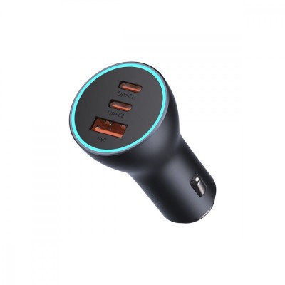 АЗП Baseus Golden Contactor Pro Triple Fast Charger Car Charger 65W U+C+C (CGJP010013) Dark Gray АЗП Baseus Golden Contactor Pro Triple Fast Charger Car Charger 65W U+C+C (CGJP010013) Dark Gray