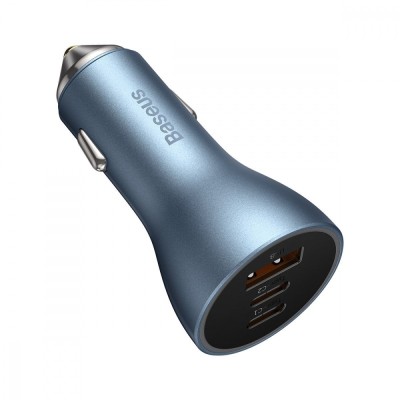 АЗП Baseus Golden Contactor Pro Triple Fast Charger Car Charger 65W U+C+C (CGJP010013) Dark Gray АЗП Baseus Golden Contactor Pro Triple Fast Charger Car Charger 65W U+C+C (CGJP010013) Dark Gray