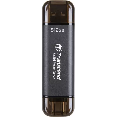 ssd зовнішній TRANSCEND 512GB ESD310C, USB 10Gbps, Type C/A Сірий