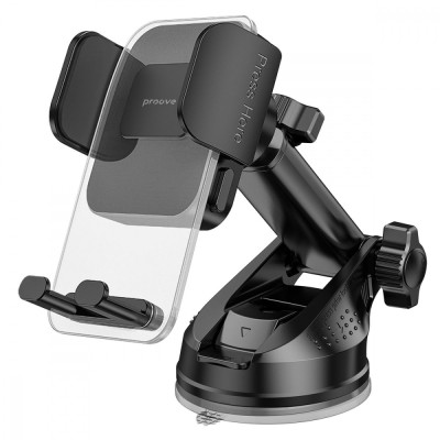 Автомобільний тримач Proove Crystal Clamp Plus Suction Type Car Mount (CHCSP0000001) Black