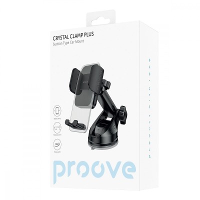 Автомобільний тримач Proove Crystal Clamp Plus Suction Type Car Mount (CHCSP0000001) Black